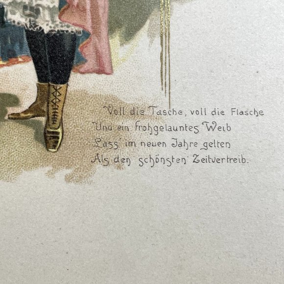 Antique Postcard Prosit Neu Jahr Turn Century u Non Topographical Standard 5183 - Picture 3 of 6